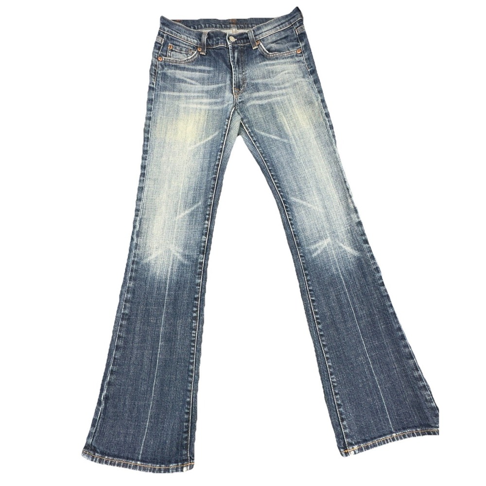 7 For All Mankind Bootcut Jeans 27 Blue Stretch Denim Made in USA Women's - Picture 2 of 8